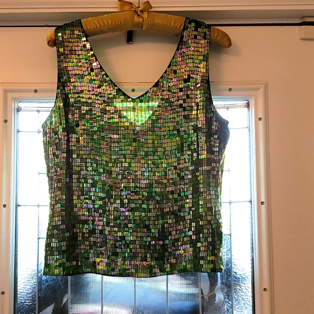 Festive silk Lord & Taylor shirt